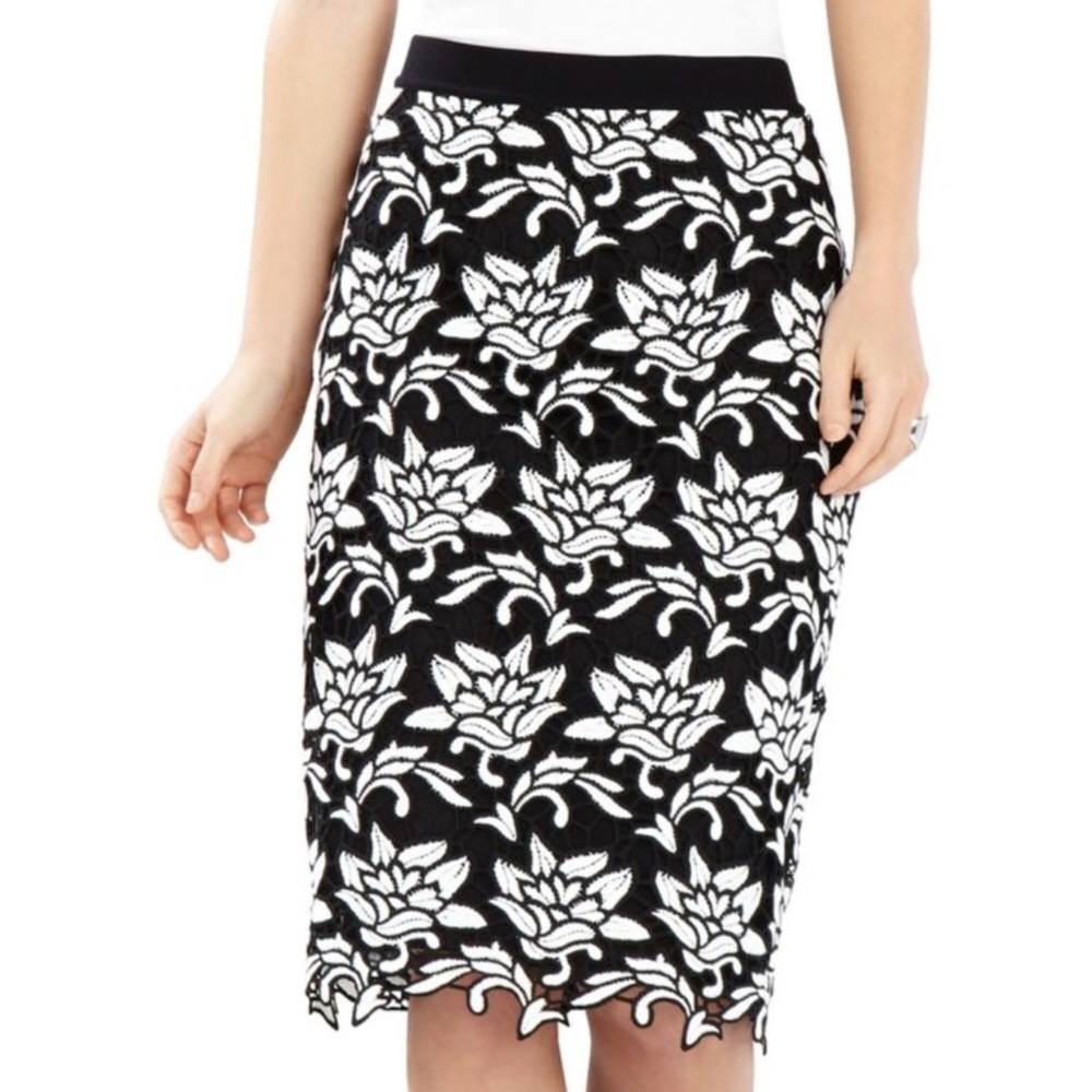 Ann Taylor match B&W pencil skirt 16 & cardigan XL